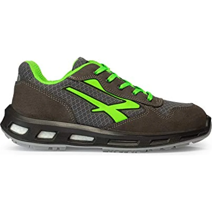 U-Power Red Lion Point, Unisex-Sicherheitsschuhe, leichte, flexible, pannensichere Lederturnschuhe, mit Infinergy-Einsatz, mit Aluminium-Zehenkappen - Grey & Green 45 – Bild 1