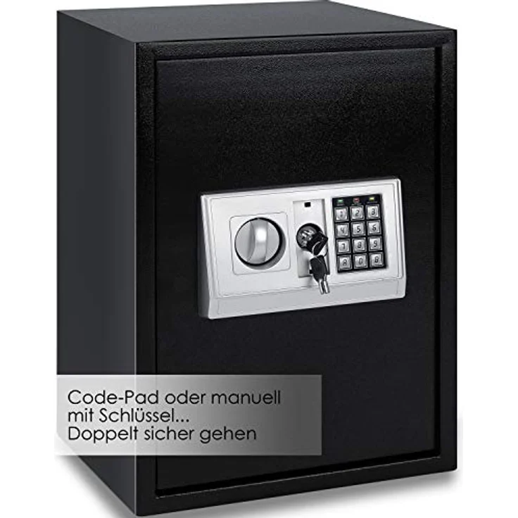 KESSER Elektronischer Safe Tresor Geldschrank Wandtresor Wandsafe 50x35x34,5 Schwarz – Bild 6