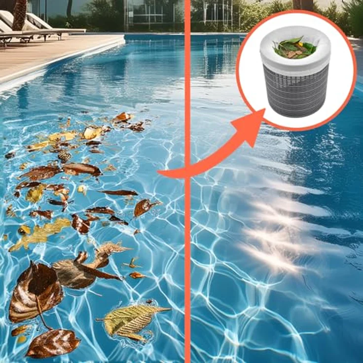 Spetebo Skimmer Socke weiß - 20er Set - Poolfilter Schoner - Skimmerkorb Netz Vorfilter Poolpumpe Schutz Filter Schmutzfang – Bild 5
