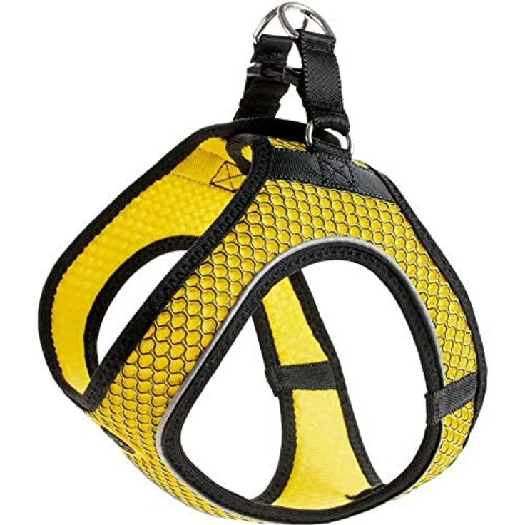 HUNTER HILO COMFORT BVB Hundegeschirr,mit 3D-Mesh-Material,reflektierend,M,gelb, 58 - 65 cm