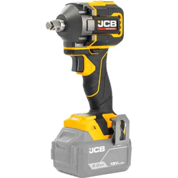 JCB Professional Akku-Schlagschrauber JCB-18PIW-350, 18V Kompakt, 4500 Schläge/min, bürstenlos, 1/2 Zoll, Gürtelclip, Solo-Version