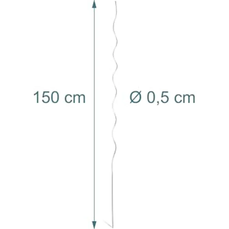 Relaxdays Tomaten Spiralstab, verzinkter Stahl, Silber, 20er Pack, 150 cm, wetterfest und robust – Bild 4