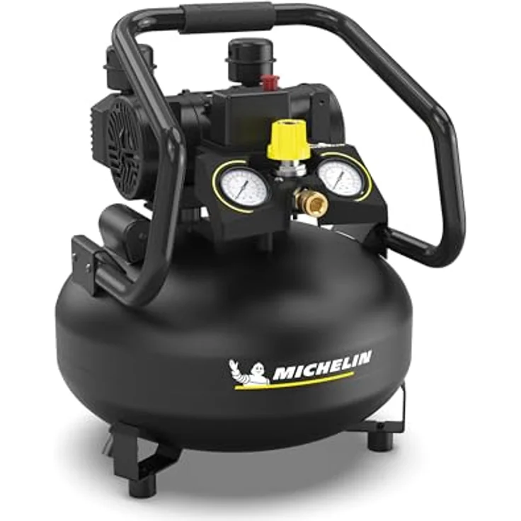 MICHELIN Silent Kompressor MX POP AIR 22-1,5, 8bar, 22 Liter, ölfrei, 59 dB(A), Ansaugleistung 210 L/min, kompakt und leise – Bild 2