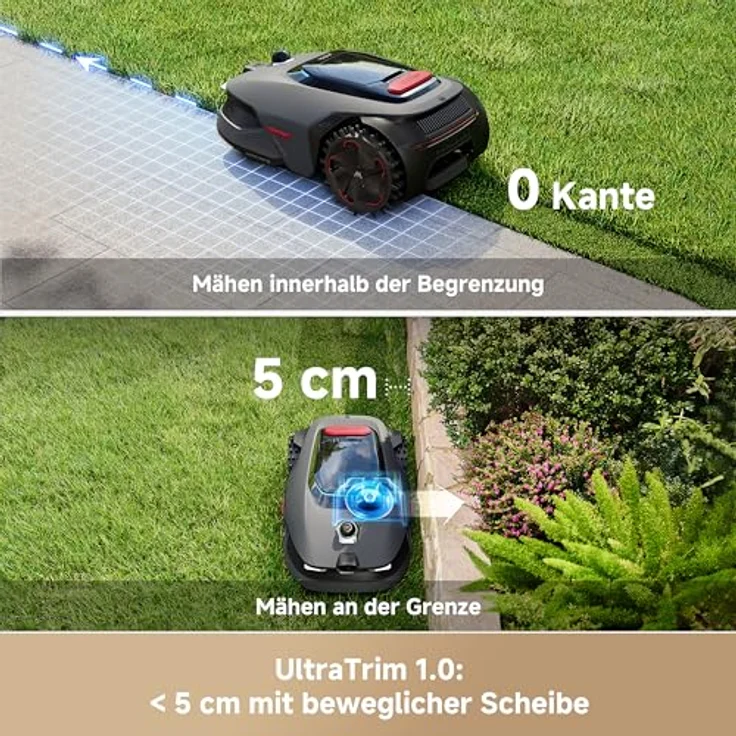 MOVA LiDAX Ultra 1200, Elektrorasenmäher Roboter mit RTK, 3D-LiDAR, AI Vision 360° und automatischer Kartenerstellung, mulcht bis 1200m², 5 cm Kantenschnitt – Bild 4
