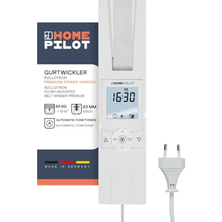 HOMEPILOT Home Pilot - Power Version, Premium Gurtwickler für schwere Rollläden bis 60 kg, automatisierte Steuerung, made in Germany