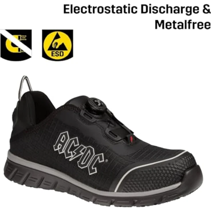 Safety Jogger ACDC LIGERO2 TLS, Sicherheitshalbschuh S1P mit ultraleichter Nanocarbon-Zehenkappe, rutschfester Laufsohle und TLS Schnellverschluss, schwarz/weiß – Bild 5