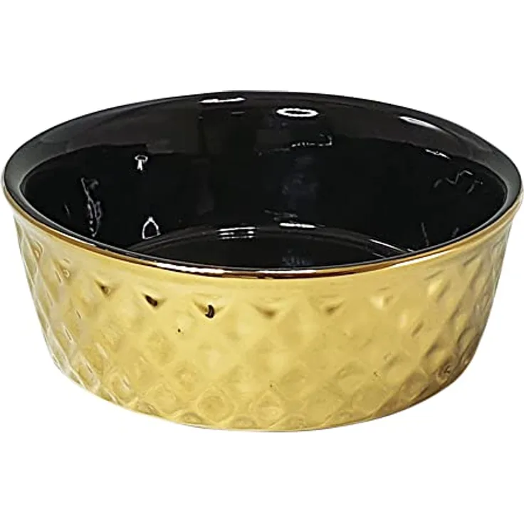 Nobby 82437 Keramik Napf Gold Gold/schwarz Ø 20 x 7 cm, 1,00 l