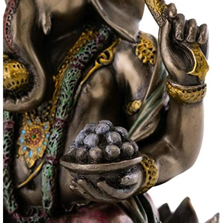 Ganesh (Ganesha) Hindu Elephant God of Success Real Bronze Powder Cast Statue, 7 1 4-inch by Veronese – Bild 7