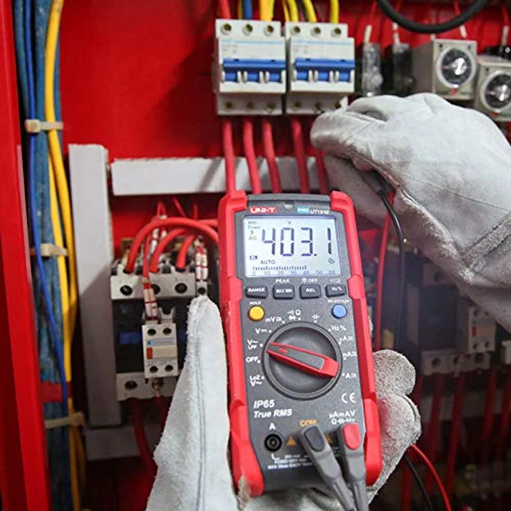 UNI-T UT191E Professionelles Multimeter, IP65, 600V AC/DC, 20A, RMS-/Peak-Wert Messung, automatische Hintergrundbeleuchtung – Bild 5