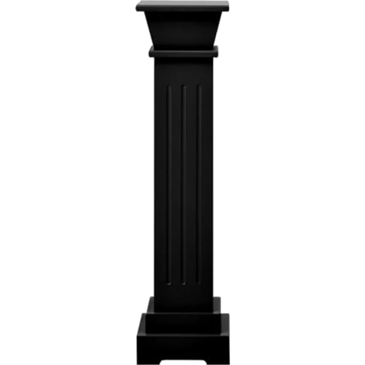vidaXL Blumenständer, Klassischer Säulen-Pflanzenständer aus MDF, Schwarz, 17x17x66 cm – Bild 3