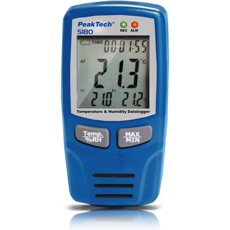 PeakTech Klimamesser PeakTech 5180: USB-Datenlogger für Luftfeuchtigkeit und -temp. ~ 67000, (1-St) – Bild 1