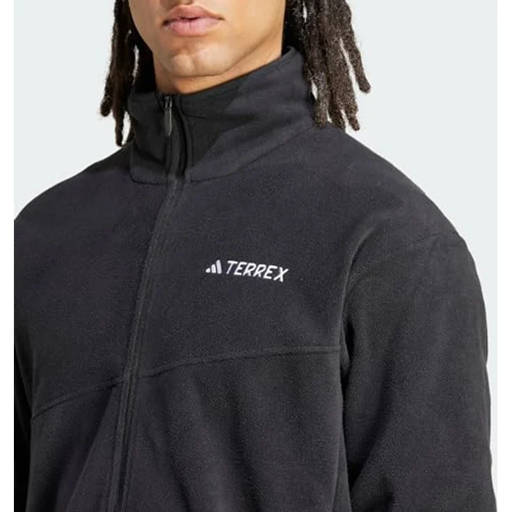 adidas TERREX Fleecejacke MT FZ FLEECE, Arbeitsjacke aus atmungsaktivem Polarfleece, recyceltes Material, grau – Bild 3