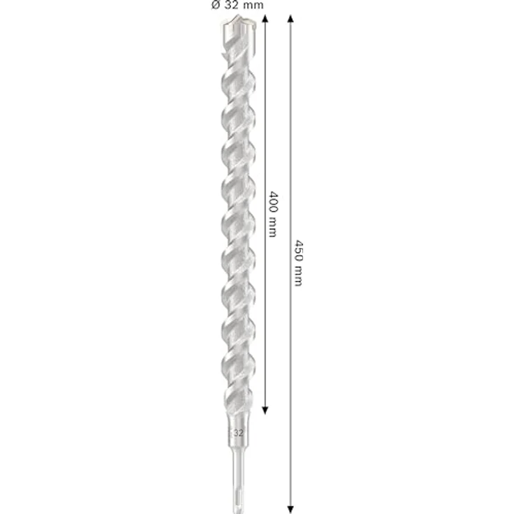 Bosch PRO SDS plus-5X Hammerbohrer für Stahlbeton, Ø 32 mm, 400 mm Länge, langlebig und effizient – Bild 3