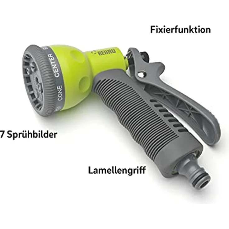 REHAU Multifunktionsbrause Allround, 7 Wasserstrahlformen, ergonomischer Lamellengriff, einfacher Strahlwechsel durch drehbaren Brausekopf – Bild 4
