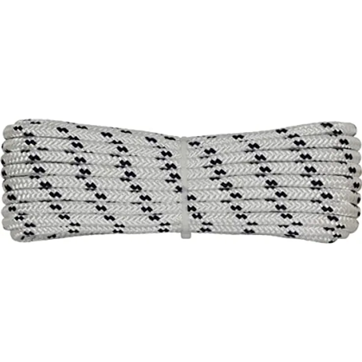 Corderie Italiane 6000426 – 00 Braid Nautica, 04 mm-030 MT, weiß mit Etikett Kunststoff blau, Farbe: weiß mit blau Marker