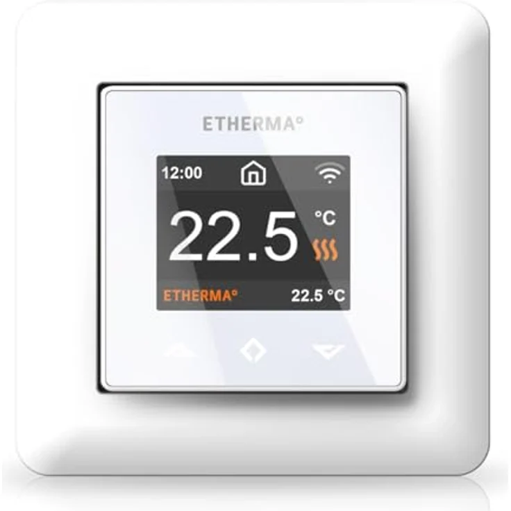 ETHERMA eTOUCH-PRO-1-W, Smart-Thermostat Wi-Fi mit 18" TFT-Farbdisplay, 5-40°C, 16A, selbstlernend, für iOS und Android – Bild 1