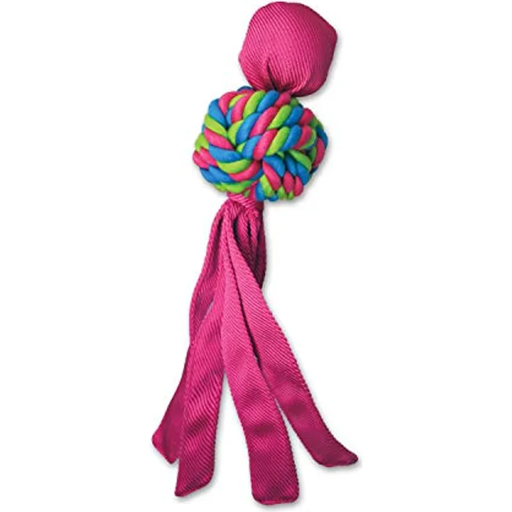KONG – Wubba Weaves – Robustes Apportierspielzeug zum Kauen und zur Zahnreinigung (Farbvar.) – Für Große Hunde