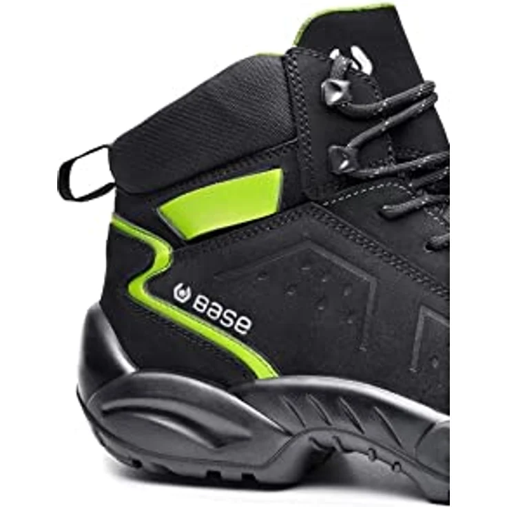 BASE B0177 Chester Top S3 Sicherheitsstiefel, nach EN ISO 20345:2012, Schwarz, Größe 42, Stahlkappe, atmungsaktives Nabutek Leder, profiliert mit AirTech Sohle – Bild 2