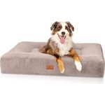 Knuffelwuff orthopädisches Hundebett Midland M-L 80 x 60cm Grau - Hundekissen für große, mittelgroße und kleine Hunde - Waschbar