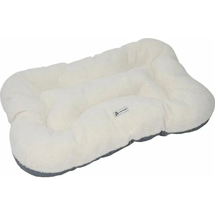 nanook Hundekissen Katzenbett flauschig weich wärmend dick geposltert Bone - beige/weiß - 70 x 50 cm - Rutschfester Boden, Polyester – Bild 2