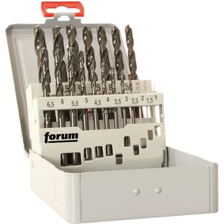 Forum Spiralbohrer-Stz D338N, rollgewalzt, HSS, Durchmesser 6-10 mm, langlebig und qualitativ hochwertig
