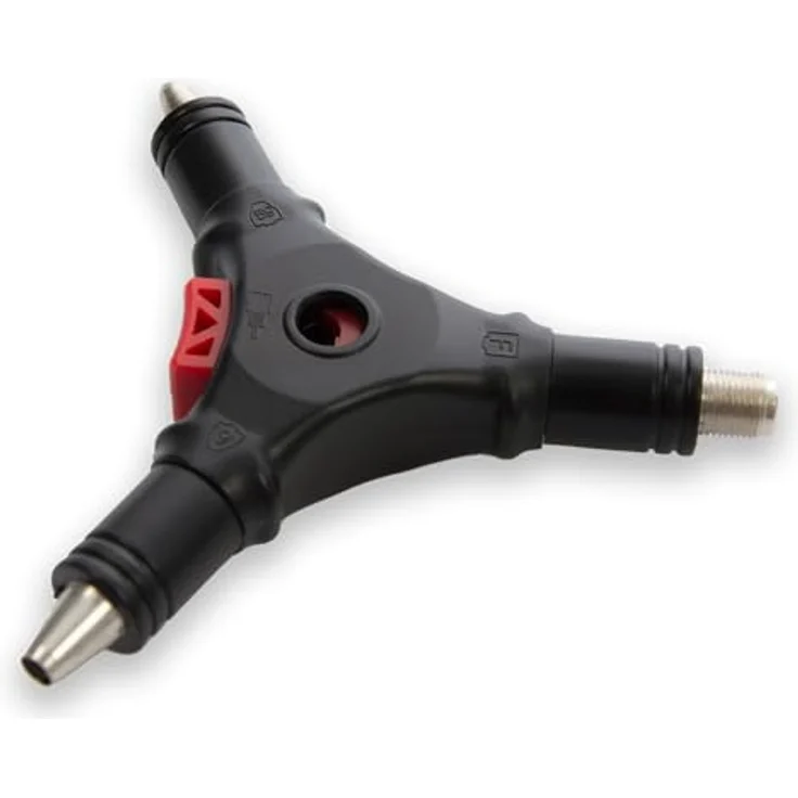 PremiumX Abisolierer CS-400, 4-in-1 Universal Multitool für RG59 und RG6 Koaxialkabel, Entmanteler mit komfortabler Handhabung – Bild 1