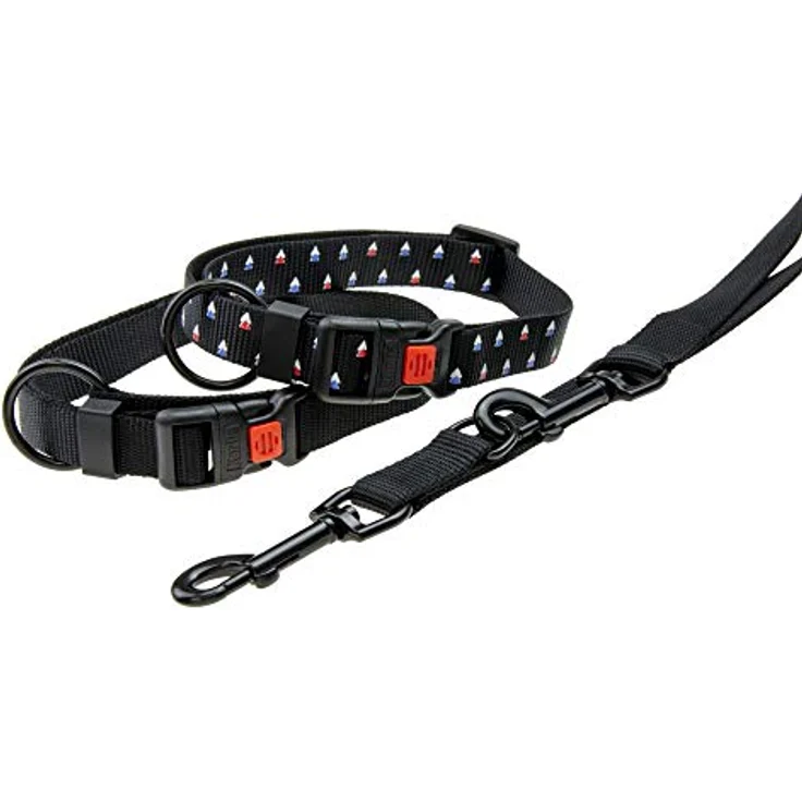 Karlie Art Sportiv Plus Halsband, verstellbar mit gedrucktem Motiv Triangle, L: 40 - 55 cm, B: 20 mm, widerstandsfähig und leicht zu reinigen – Bild 2