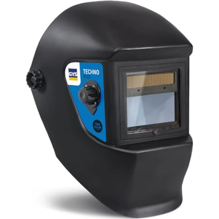 GYS LCD techno 9-13, Echtfarben-Schweißhelm mit Solarenergie, UVIR-Schutz, 2 Lichtsensoren, 440 g – Bild 1