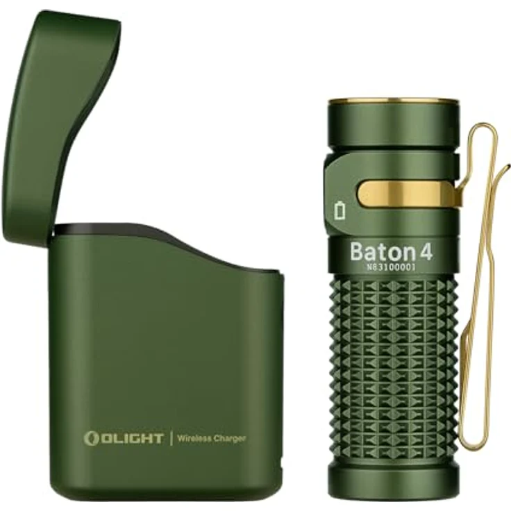 OLIGHT Baton 4 Kit, Mini LED Taschenlampe mit 1300 Lumen, wiederaufladbarem Ladecase und 5000mAh Akku – Bild 1