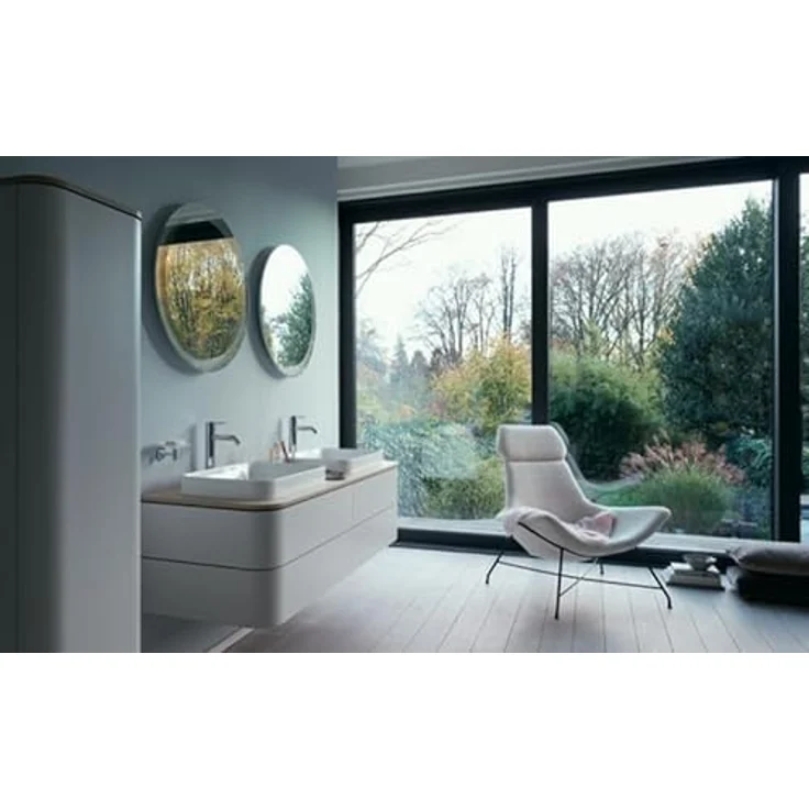 Duravit Happy D.2 Plus Konsole HP031B, 650x480 mm, 1 Ausschnitt für Waschtischunterbau HP4940/HP4960, Nordic Weiß Seidenmatt Lack - HP031B03939 – Bild 4