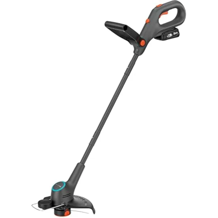 Gardena EasyTrim 25/18 V Set, Akku-Trimmer mit 25 cm Schnittkreisdurchmesser und automatischer Fadenverlängerung, leicht und ergonomisch