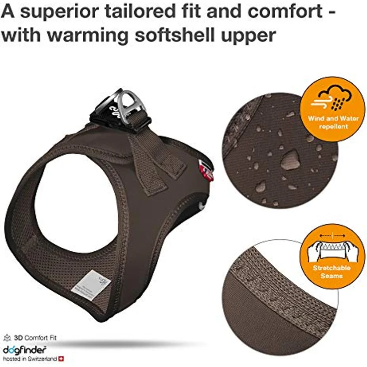 Vest Harness Softshell Brown 3XS – Bild 4