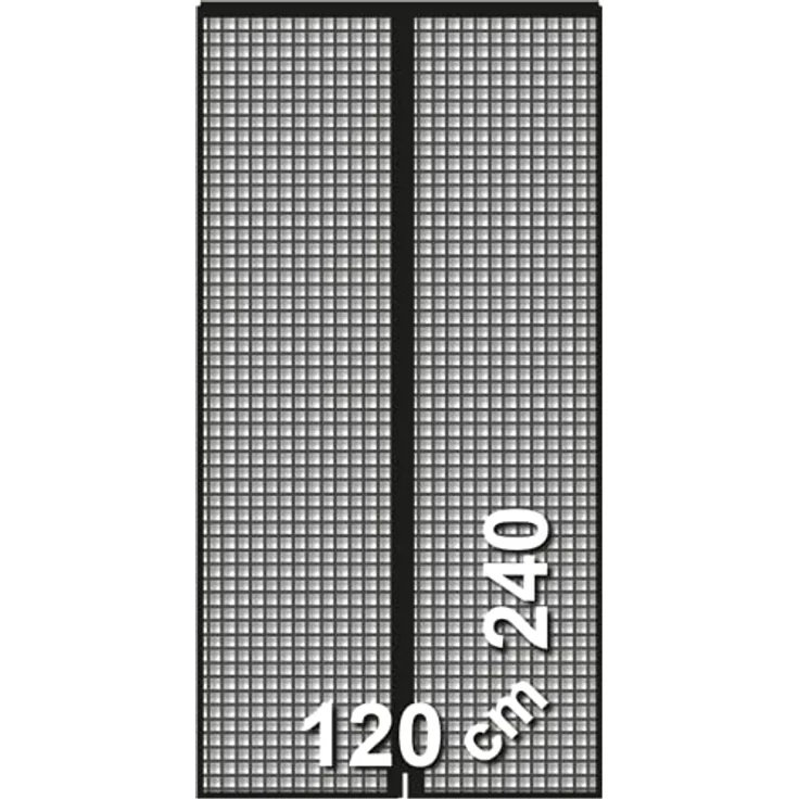 Schellenberg 50643 Fliegenvorhang Balkontür mit Magneten, Insektenschutz Magnetvorhang, 120 x 240 cm, Anthrazit – Bild 5