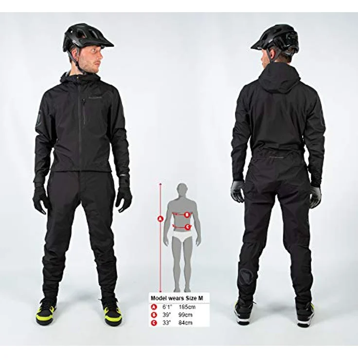 Endura SingleTrack, Herren Velojacke aus wasserdichtem ExoShell20 Material, Schwarz, Größe M – Bild 7