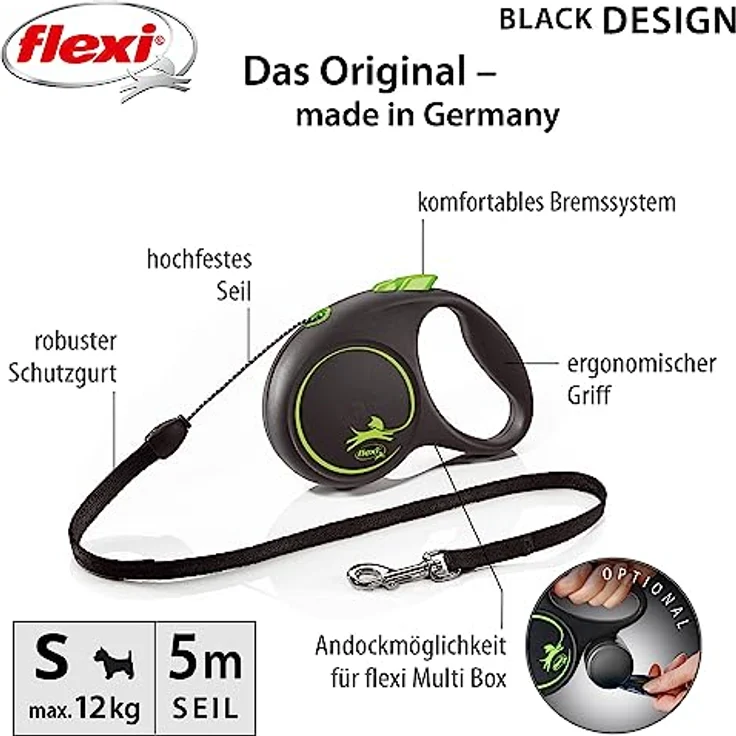 FLEXI 4000498033326 Gurt schwarz Spitzen-Design, Verde, 132.1 g – Bild 2