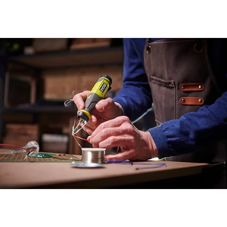 RYOBI 4 V USB-LITHIUM Akku-Lötkolben RSI4-0, max. Temperaturbereich 460°C, ohne Akku und Ladegerät, mit zusätzlichen Werkzeugen und sicherheitsrelevanten Features – Bild 2