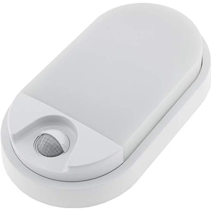 ChiliTec LED Außenlampe mit Bewegungsmelder Reichweite 10W 980Lumen - Sensor Reichweite 9m 140° - IP54 Wandlampe für Haus Garten - Oval Licht Warmweiß – Bild 2