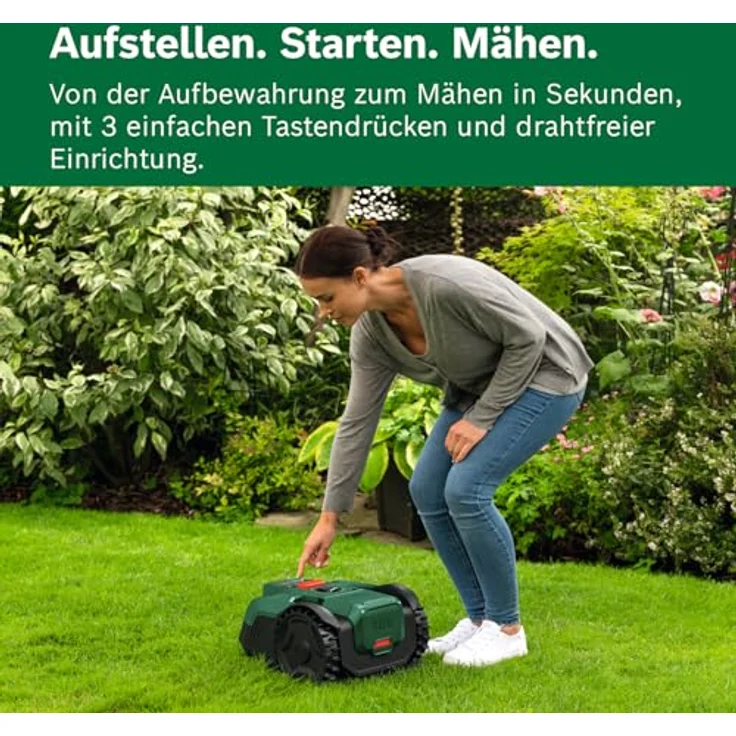 Bosch Mähroboter VisiMow 18V-100 Solo, intelligenter Rasenmäher für Flächen bis 100 m² mit SpotMow-Funktion und einstellbarer Schnitthöhe 20 mm - 60 mm – Bild 6