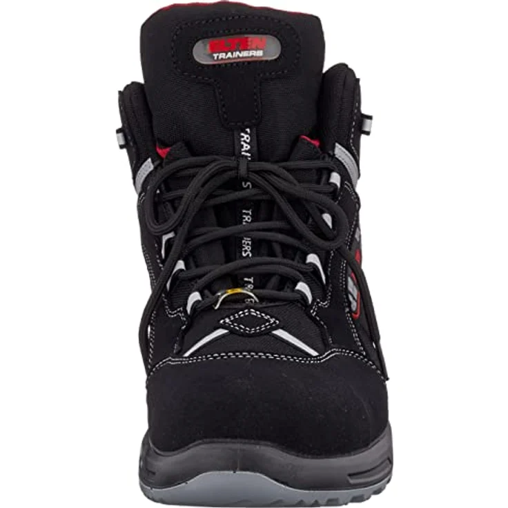 ELTEN Sicherheitsschuhe SANDER XXT ESD S3, Damen und Herren, Textil, Kunststoffkappe (leichter als Stahlkappe), leicht, sportlich, Schwarz/Rot, Größe: 36 – Bild 2