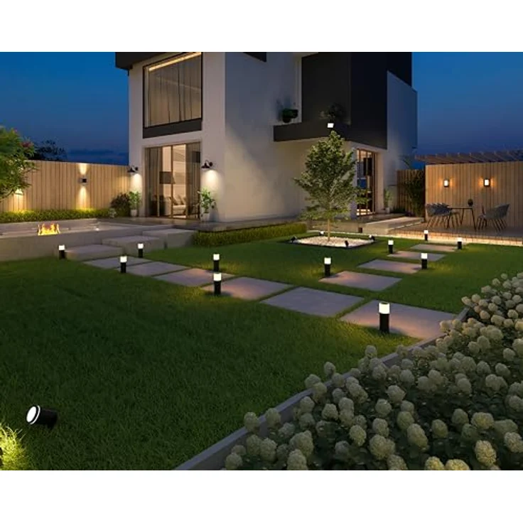 Calex Smart Outdoor LED Gartenleuchte, Mit App und Kompatibel Alexa Sprachsteuerung, WLAN Aussenleuchte Wasserdicht, Dimmbar – Bild 4