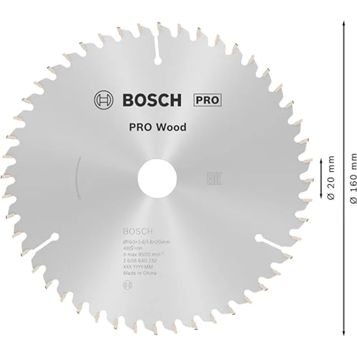 Bosch Professional Kreissägeblatt Optiline Wood (für Holz, 160 x 20 x 2,6 mm, 48 Zähne, Zubehör Kreissäge) – Bild 3