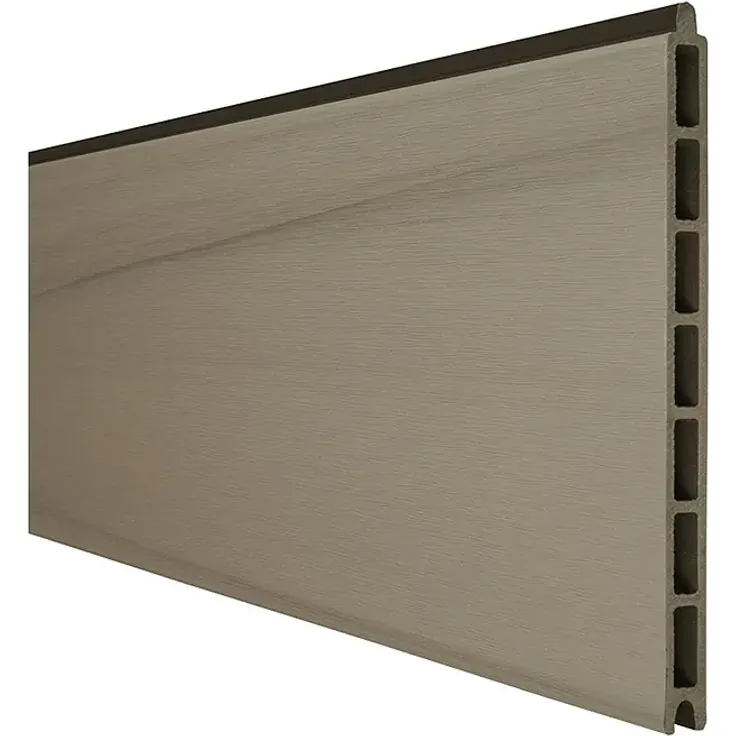 GroJa Solid Steckzaun Grande, 180 x 24 cm, moderner Sichtschutz in Beige mit wetterbeständiger Ummantelung