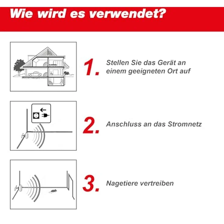Swissinno Mini Schädlingsvertreiber Ultraschall Wirkungsbereich 15m² 1St. – Bild 7