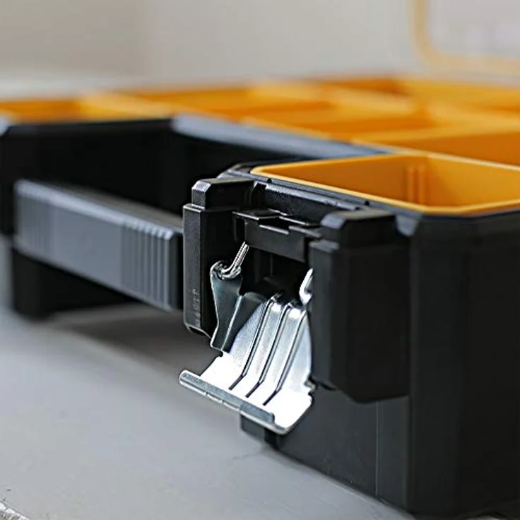 Stanley FatMax Profi-Organizer (44,6 x 11,6 x 35,7 cm, tiefe Fächer, stabiler Deckel, Metallverschlüsse, wasserdicht, herausnehmbare Boxen, extra Box für Kleinteile) 1-97-518 – Bild 15