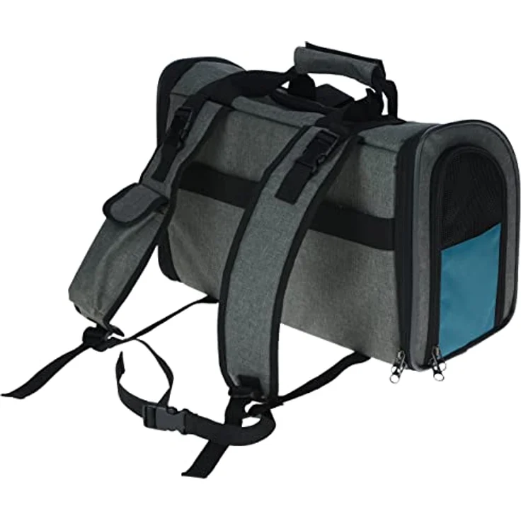 Hunderucksack Vacation 43x24x30cm, grau/blau – Bild 2