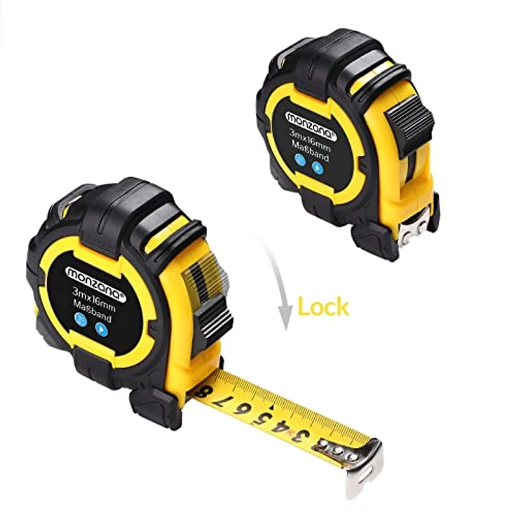 Maßband 3m 5m 7,5m 10m Bandmaß Rollmaßband Messband Rollmeter Rollband monzana® 3m – Bild 3