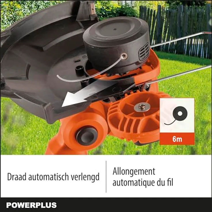 Powerplus Dual Power Garden Rasentrimmer POWDPG75421, kabellos, 20 V Akku, 9000 U/min, einklappbarer Holm, 260 mm Schnittbreite, inkl. Trimmfaden – Bild 4