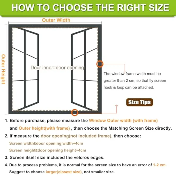 Risareyi Magnet Fliegengitter Fenster 150x110cm, Grau, Insektenschutz ohne Bohren, selbstschließend mit starken Magneten und Klettband – Bild 5