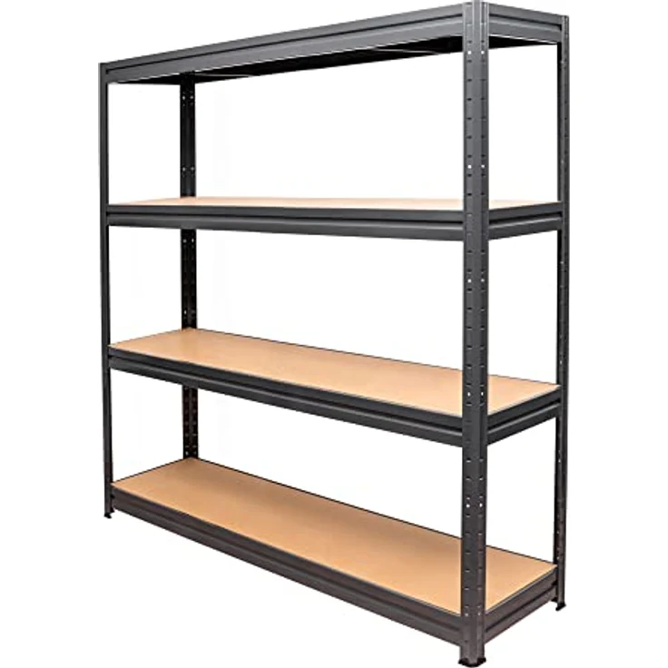 STIER Schwerlast-Fachbodenregal, maximale Fachlast 500kg, HxBxT 1770x1800x450 mm, stabiles Stahlgestell, einfach zu montieren – Bild 1