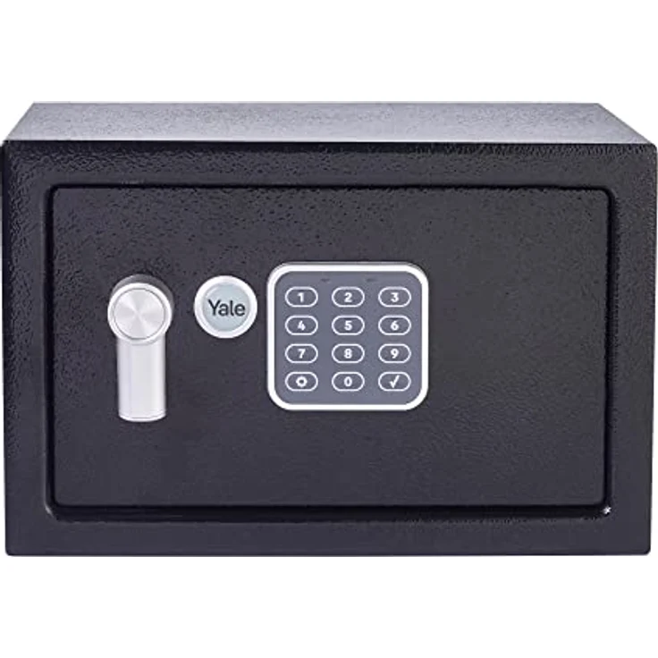Yale YSV/200/DB2 Small Value Safe, Digital Keypad, LED Light Indicators, Steel Locking Bolts, Emergency Override Key, Wall and Floor Fixings, Black Finish, 8 Litre Capacity 20 x 31 x 20 cm – Bild 1